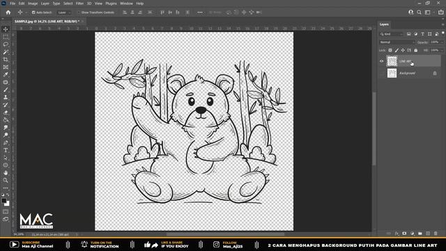 2 CARA MENGHAPUS BACKGROUND PUTIH PADA GAMBAR LINE ART DI PHOTOSHOP смотреть онлайн