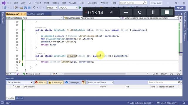 C# winforms SQL Server - CRUD (Insert, update, delete, search) data using SQLCommand (Part 1) смотреть онлайн