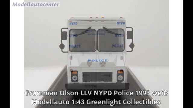 Grumman Olson LLV NYPD Police 1993 weiß Modellauto 1:43 Greenlight Collectibles смотреть онлайн