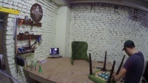 сборка мягкого стула, обтяжка стула