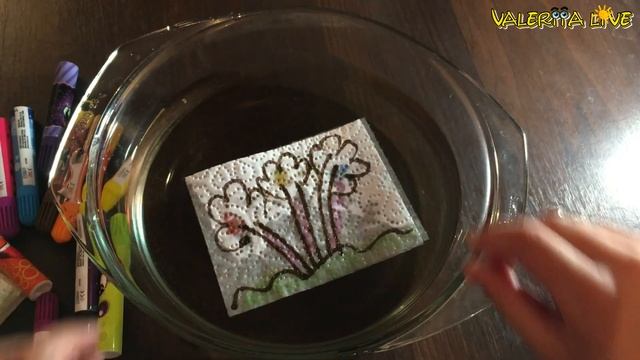 Magic Paper Towel Art / Magic Trick with Paper Towels / Рисуем на бумаге и опускаем ее в воду смотреть онлайн