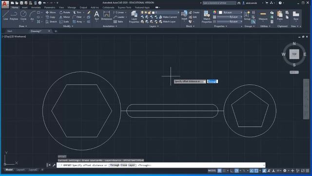 AutoCAD 2020 2D practice sketch tutorial 2 (in Bangla) смотреть онлайн