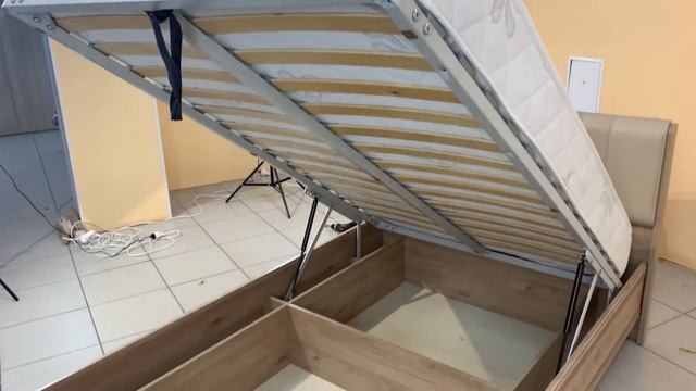 Кровать "Карина 1,2 м. (Гикорий джексон светлый) с подъёмным механизмом смотреть онлайн