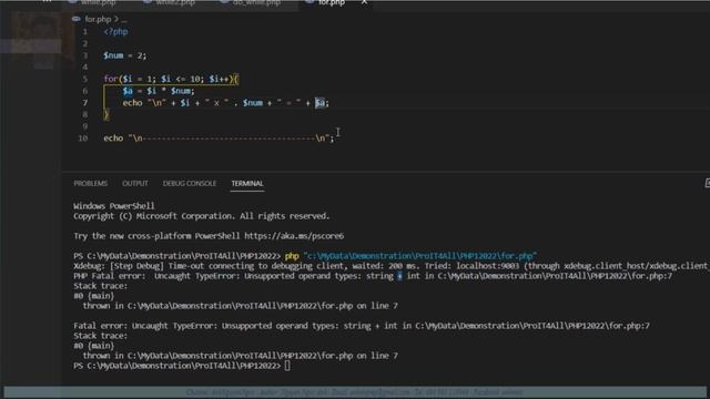 #2.9 Hiển thị bảng cửu chương từ 1 đến 10, Lập trình PHP смотреть онлайн