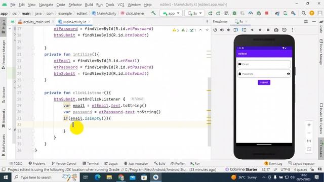 Control Edit Text with Custom Shape in Kotlin 2023 смотреть онлайн
