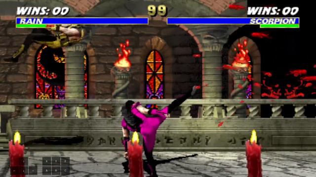 Ultimate Mortal Kombat 3 (Arcade) Rain Combo 5 (58% Damage) смотреть онлайн