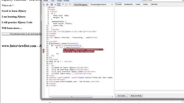 JQUERY EACH METHOD DEMO TAMIL смотреть онлайн