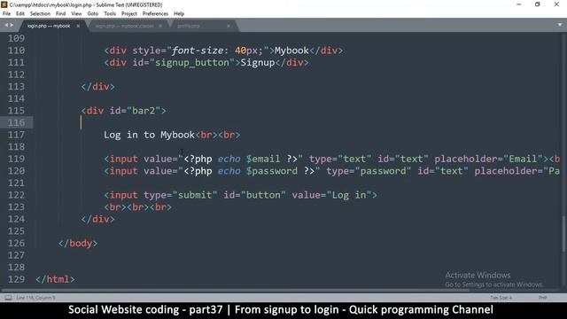Social Website from scratch - Part 37 - From signup to login | OOP PHP with MYSQL Database смотреть онлайн