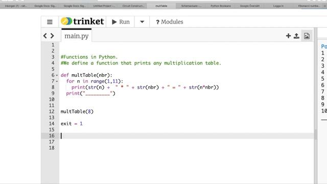 08 How to program a multiplication table in Python. смотреть онлайн