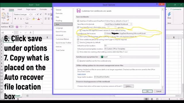 How to recover my excel files