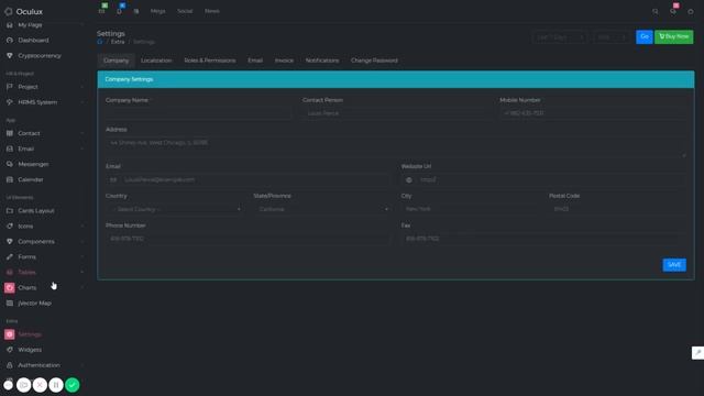 Oculux - Bootstrap 4x Admin Template with HR Module смотреть онлайн