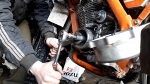 Снятие ротора на мотоцикле Kayo K1