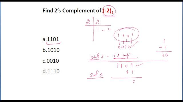 How to find 2's complement of Negative Number | kvs computer JOA 965 смотреть онлайн
