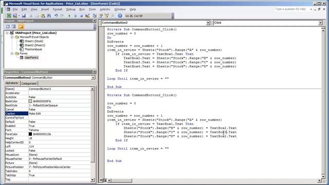 VBA UserForm That Searchesfor Item on Worksheet and Makes Changes смотреть онлайн
