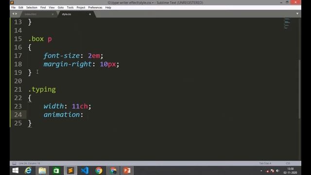 how to create type writer effect without JavaScript | HTML & CSS смотреть онлайн