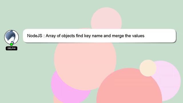 NodeJS : Array of objects find key name and merge the values смотреть онлайн