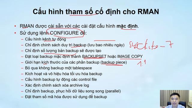 Cấu hình tham số backup tối ưu | Oracle Database Pro | Trần Văn Bình Oracle Database Master смотреть онлайн