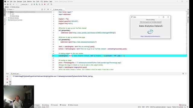 Python Tutorial: Create a Graphical user Interface with Tkinter смотреть онлайн