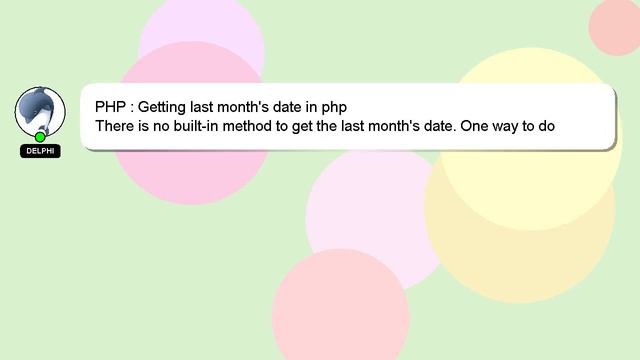 PHP : Getting last month's date in php смотреть онлайн