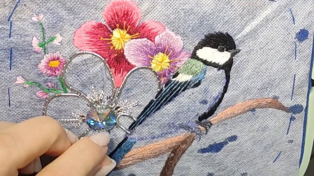 Как просто вышить птицу гладью. Мастер-класс для начинающих, часть 2 смотреть онлайн