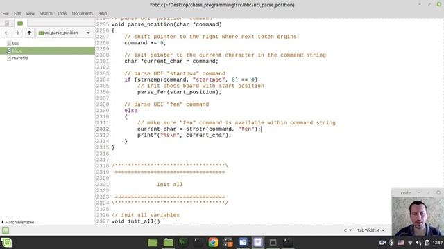Bitboard CHESS ENGINE in C: connecting to the GUI (parse "position" command) смотреть онлайн