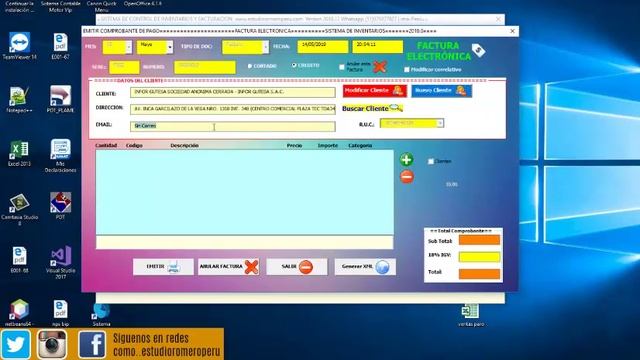 Sistema de Factura Electrónica SUNAT en Excel смотреть онлайн