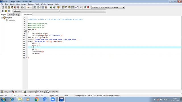 Computer Graphics Program on DDA line drawing algorithm смотреть онлайн
