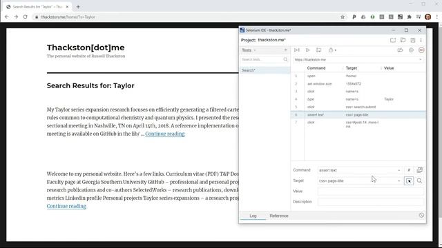 [063] Writing a simple website test in Selenium IDE смотреть онлайн