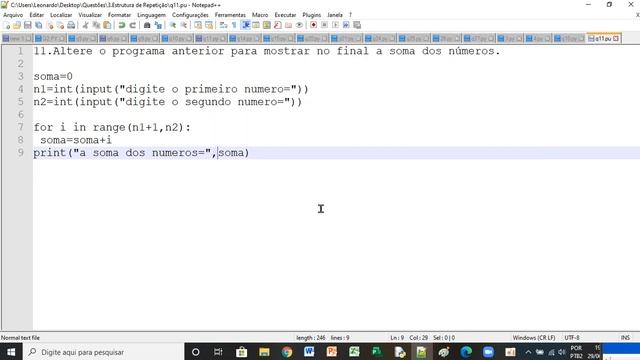 Exercício site do python 3. Estrutura de Repetição (Questão 11) смотреть онлайн