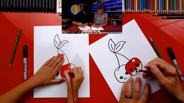 How To Draw Funny Cherries - Replay Live Draw Along! смотреть онлайн