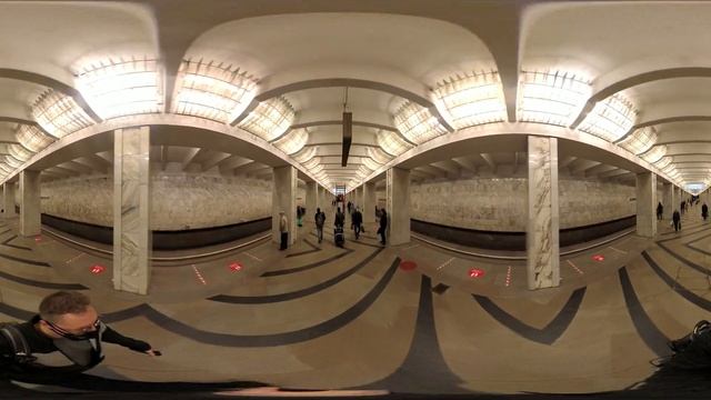 Домодедовская. Московское Метро. 4К 360 VR Video. Moscow Subway. смотреть онлайн