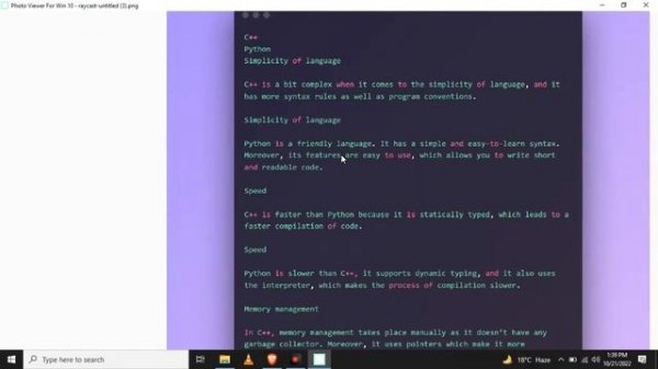 c++ vs python | Difference between c++ and python | Explain