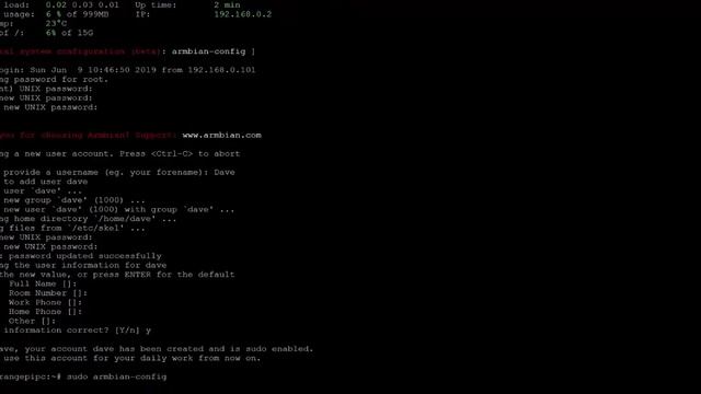 Armbian OrangePi Desktop Install