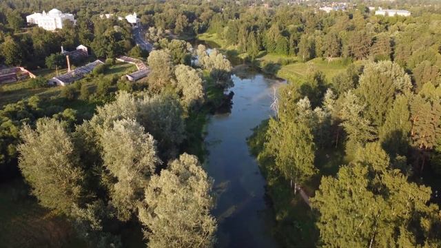 Павловск. Парк Мариенталь с высоты птичьего полета смотреть онлайн