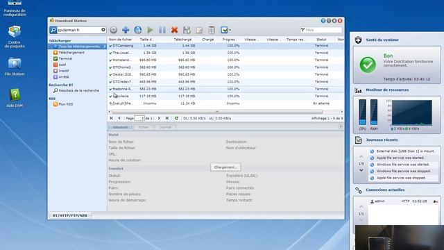 Présentation DSM 4.1 sur Synology DS 213+ смотреть онлайн
