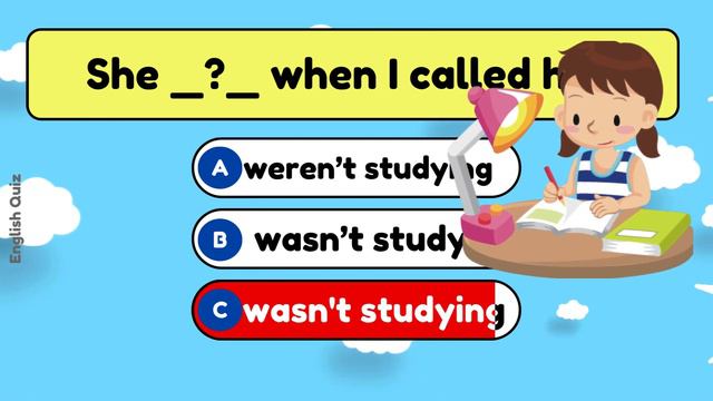Past Continuous Grammar Test смотреть онлайн