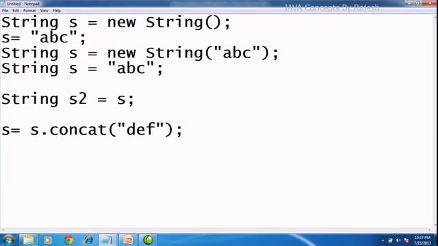 Core Java Concepts String Tutorial Part1 смотреть онлайн