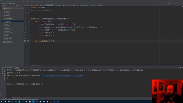 Pygame Tutorial (Basics) Galaga Style Game Part 10 - Adding a HUD and health bar смотреть онлайн
