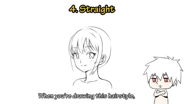 EASIEST Way To Draw Anime Hair (Different Styles) смотреть онлайн