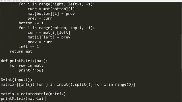 NPTEL The Joy of Computing using Python Week 9 Programming Assignment 3: Rotate the Matrix смотреть онлайн
