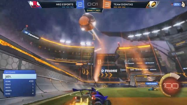 RLCS Insane 0s Goal Fron Jstn. (NRG-Dignitas, RLCS S5)