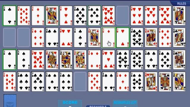 Addiction Solitaire пасьянс Коврик карты пасьянс разложи по порядку игра смотреть онлайн