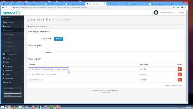 bulk products import export in opencart eCommerce website Hindi смотреть онлайн