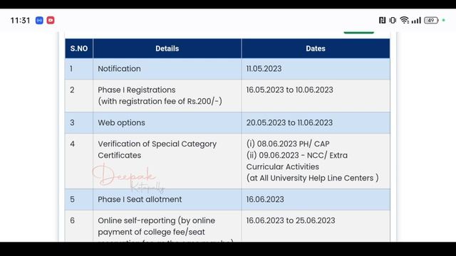 TS DOST 2023 Notification imp Dates | Telangana Degree Admissions 2023 Online Details Registratio смотреть онлайн