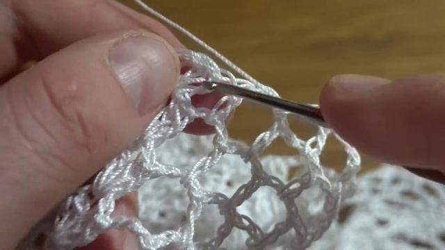 How to crochet big round tablecloth with double pineapple stitches (adjustable size) Part 3 смотреть онлайн