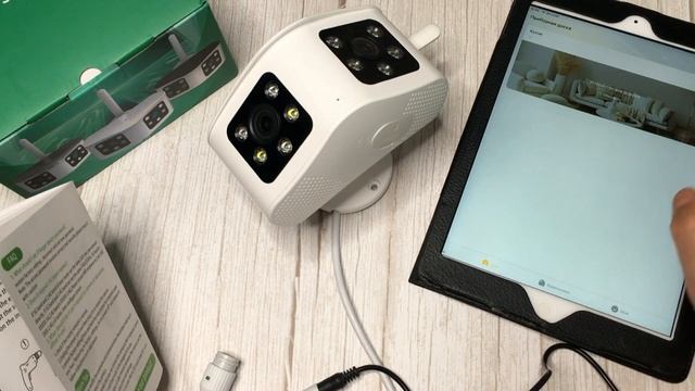 ASECAM 8мп 4к Двойная линза панорамная wifi камера видеонаблюдения 180 ° Широкий видеонаблюдение смотреть онлайн