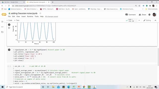 Add noise to a signal for a given SNR using python code смотреть онлайн