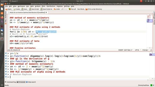 Using R to find the MLEs and Method of Moments estimators for an Inverse Gamma Distribution смотреть онлайн