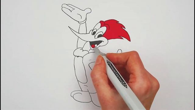 Как нарисовать Вуди Вудпекер  Дятел Вуди