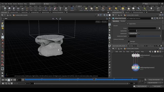 Crush objects with Sidefx Houdini (Dynamics Simulation) смотреть онлайн